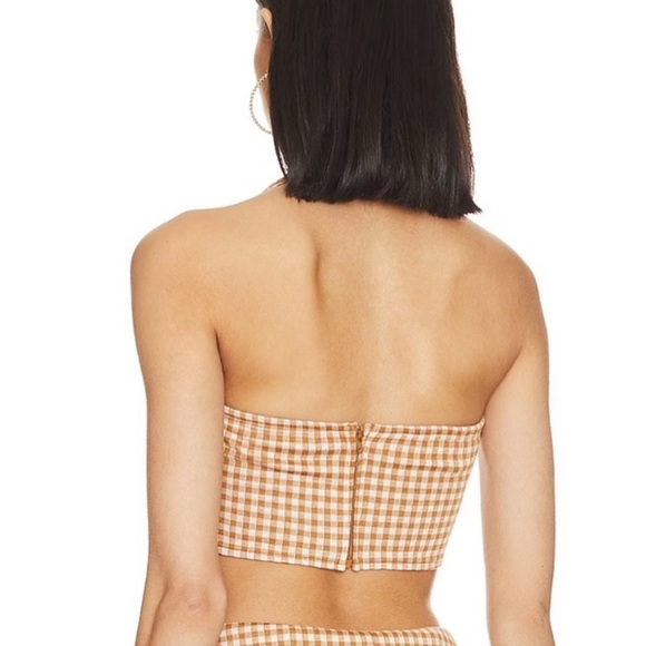 NWT LOVERS & FRIENDS GINGHAM HALTER TOP 🍂🤍 - Picture 4 of 4